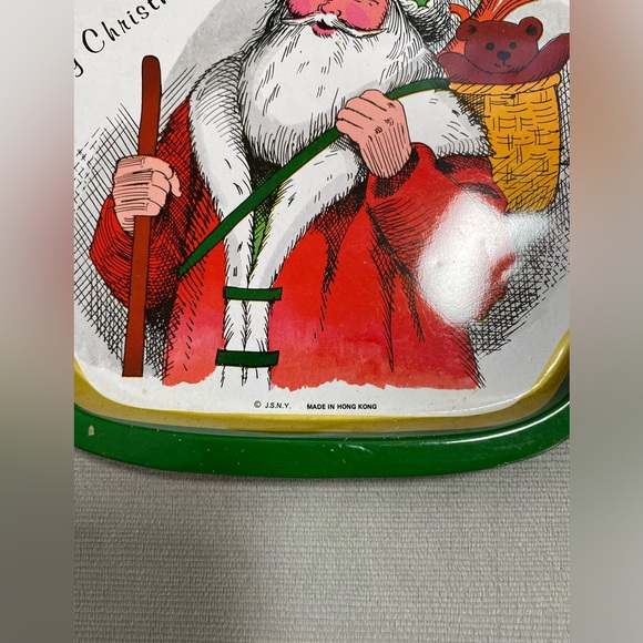 Vintage metal Suzy’s Zoo 1979 Christmas tin and JSNY tray - Picture 6 of 17